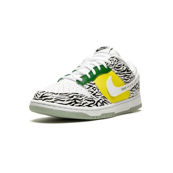 Nike Men's Dunk Low Doernbecher 2022 Sneakers - White/Green/Yellow 11.5 - Picture 7 of 13